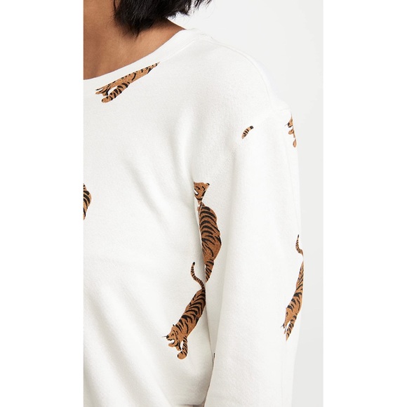 🐯 MONROW Allover Tiger Boyfriend Sweatshirt purchased on SHOPBOP * NWOT * - Picture 7 of 10